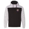 Men's Mélange Fleece Colorblocked Hooded Sweatshirt Thumbnail