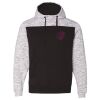 Men's Mélange Fleece Colorblocked Hooded Sweatshirt Thumbnail