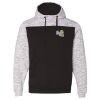 Men's Mélange Fleece Colorblocked Hooded Sweatshirt Thumbnail