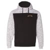 Men's Mélange Fleece Colorblocked Hooded Sweatshirt Thumbnail