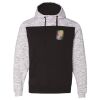Men's Mélange Fleece Colorblocked Hooded Sweatshirt Thumbnail