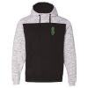 Men's Mélange Fleece Colorblocked Hooded Sweatshirt Thumbnail