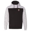 Men's Mélange Fleece Colorblocked Hooded Sweatshirt Thumbnail