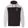 Men's Mélange Fleece Colorblocked Hooded Sweatshirt Thumbnail