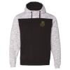 Men's Mélange Fleece Colorblocked Hooded Sweatshirt Thumbnail