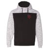 Men's Mélange Fleece Colorblocked Hooded Sweatshirt Thumbnail
