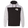 Men's Mélange Fleece Colorblocked Hooded Sweatshirt Thumbnail