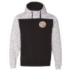 Men's Mélange Fleece Colorblocked Hooded Sweatshirt Thumbnail