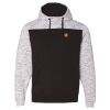 Men's Mélange Fleece Colorblocked Hooded Sweatshirt Thumbnail