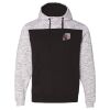 Men's Mélange Fleece Colorblocked Hooded Sweatshirt Thumbnail