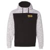 Men's Mélange Fleece Colorblocked Hooded Sweatshirt Thumbnail
