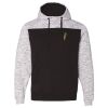 Men's Mélange Fleece Colorblocked Hooded Sweatshirt Thumbnail