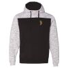 Men's Mélange Fleece Colorblocked Hooded Sweatshirt Thumbnail