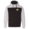 Men's Mélange Fleece Colorblocked Hooded Sweatshirt Thumbnail