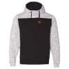 Men's Mélange Fleece Colorblocked Hooded Sweatshirt Thumbnail