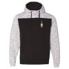 Men's Mélange Fleece Colorblocked Hooded Sweatshirt Thumbnail