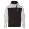 Men's Mélange Fleece Colorblocked Hooded Sweatshirt Thumbnail