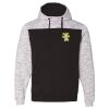 Men's Mélange Fleece Colorblocked Hooded Sweatshirt Thumbnail