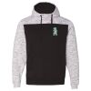 Men's Mélange Fleece Colorblocked Hooded Sweatshirt Thumbnail