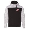 Men's Mélange Fleece Colorblocked Hooded Sweatshirt Thumbnail