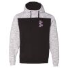 Men's Mélange Fleece Colorblocked Hooded Sweatshirt Thumbnail