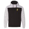 Men's Mélange Fleece Colorblocked Hooded Sweatshirt Thumbnail