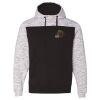 Men's Mélange Fleece Colorblocked Hooded Sweatshirt Thumbnail