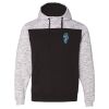 Men's Mélange Fleece Colorblocked Hooded Sweatshirt Thumbnail