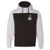 Men's Mélange Fleece Colorblocked Hooded Sweatshirt Thumbnail