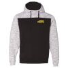 Men's Mélange Fleece Colorblocked Hooded Sweatshirt Thumbnail