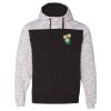 Men's Mélange Fleece Colorblocked Hooded Sweatshirt Thumbnail