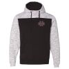 Men's Mélange Fleece Colorblocked Hooded Sweatshirt Thumbnail