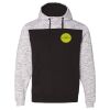 Men's Mélange Fleece Colorblocked Hooded Sweatshirt Thumbnail