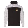 Men's Mélange Fleece Colorblocked Hooded Sweatshirt Thumbnail