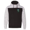 Men's Mélange Fleece Colorblocked Hooded Sweatshirt Thumbnail