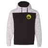 Men's Mélange Fleece Colorblocked Hooded Sweatshirt Thumbnail