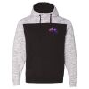 Men's Mélange Fleece Colorblocked Hooded Sweatshirt Thumbnail