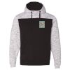 Men's Mélange Fleece Colorblocked Hooded Sweatshirt Thumbnail