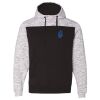 Men's Mélange Fleece Colorblocked Hooded Sweatshirt Thumbnail