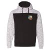 Men's Mélange Fleece Colorblocked Hooded Sweatshirt Thumbnail
