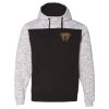 Men's Mélange Fleece Colorblocked Hooded Sweatshirt Thumbnail