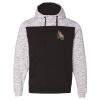 Men's Mélange Fleece Colorblocked Hooded Sweatshirt Thumbnail
