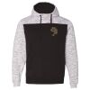 Men's Mélange Fleece Colorblocked Hooded Sweatshirt Thumbnail