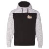 Men's Mélange Fleece Colorblocked Hooded Sweatshirt Thumbnail
