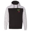 Men's Mélange Fleece Colorblocked Hooded Sweatshirt Thumbnail