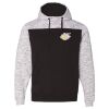 Men's Mélange Fleece Colorblocked Hooded Sweatshirt Thumbnail