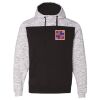Men's Mélange Fleece Colorblocked Hooded Sweatshirt Thumbnail