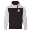 Men's Mélange Fleece Colorblocked Hooded Sweatshirt Thumbnail