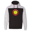 Men's Mélange Fleece Colorblocked Hooded Sweatshirt Thumbnail