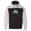 Men's Mélange Fleece Colorblocked Hooded Sweatshirt Thumbnail